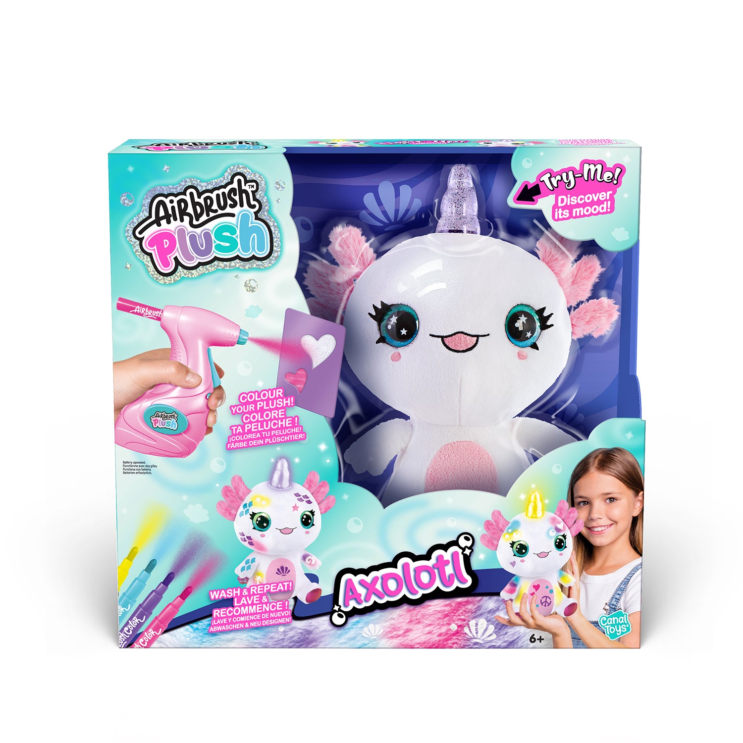 Airbrush Plush - Axolotlcorn Light Up-3