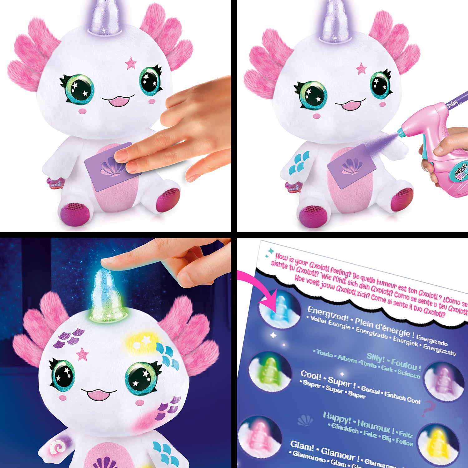 Airbrush Plush - Axolotlcorn Light Up-6
