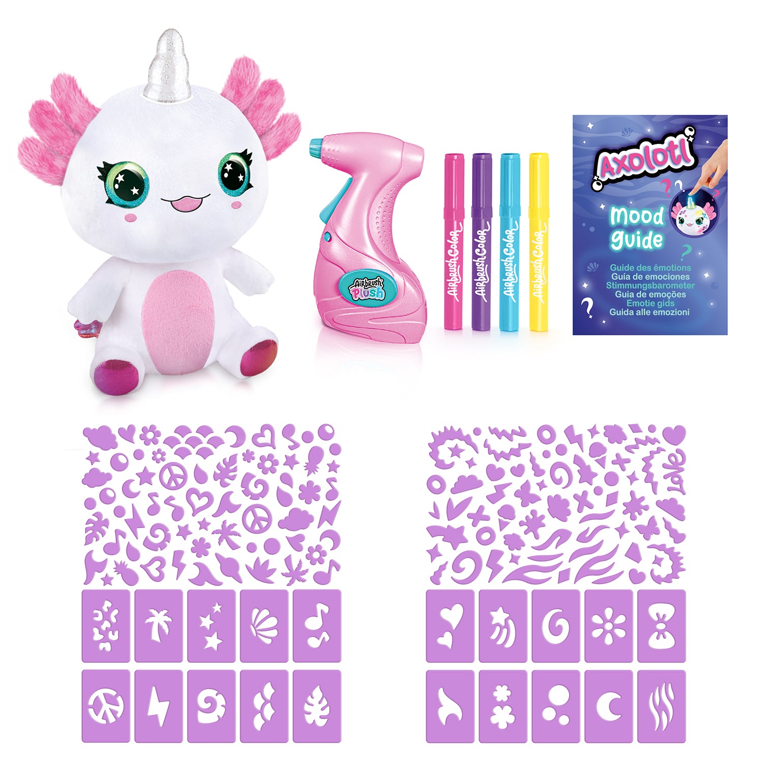 Airbrush Plush - Axolotlcorn Light Up-7