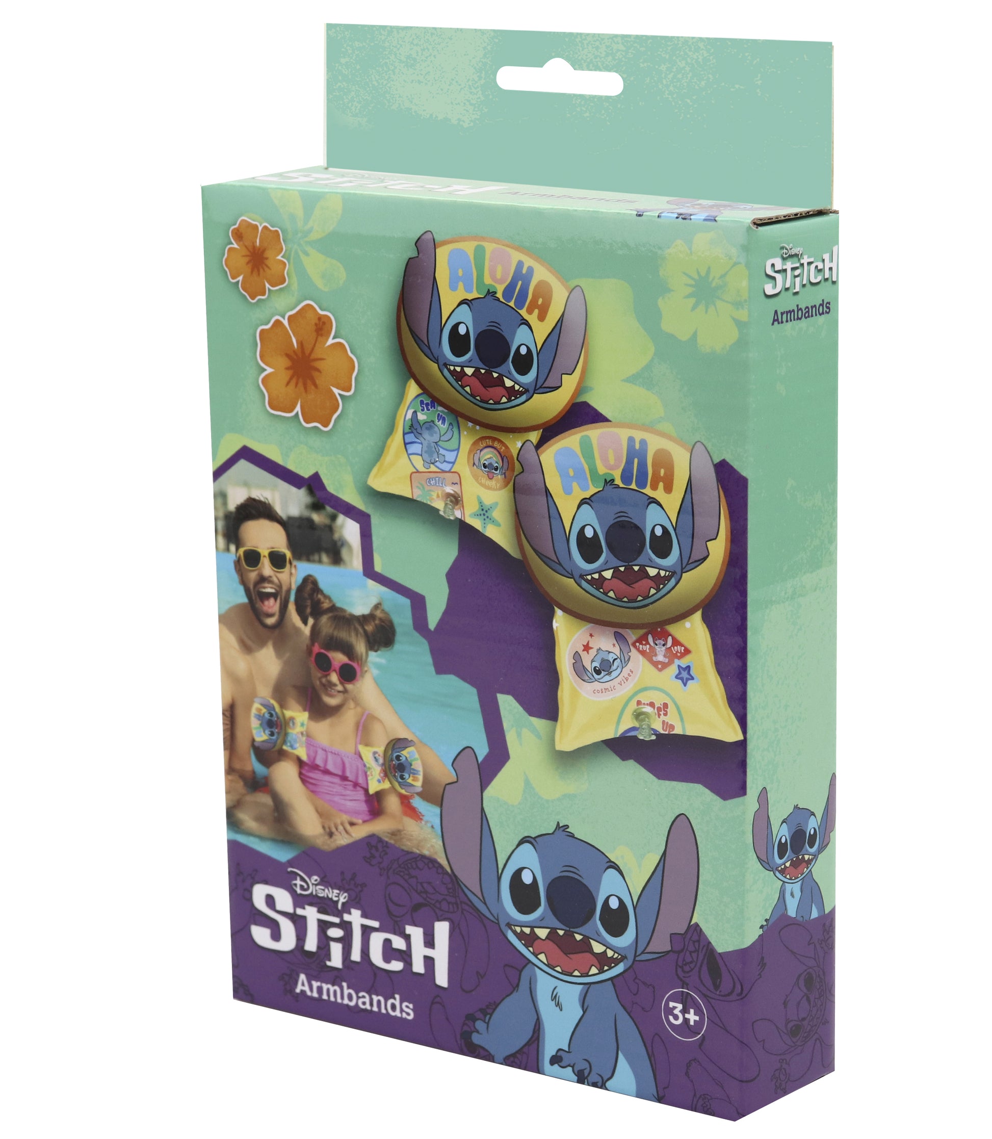 Disney 3D Arm Bands - Stitch - Packed In Color Box - 15 Cm Wide-3