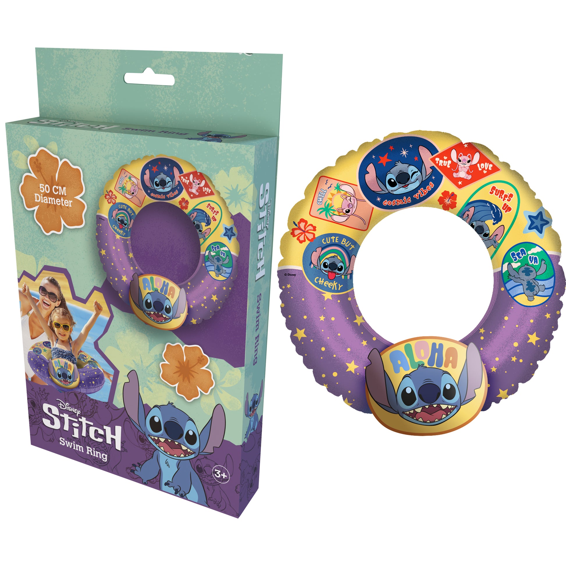 Disney 3D Swim Ring  - Stich - Packed In Color Box - 50 Cm Wide-5