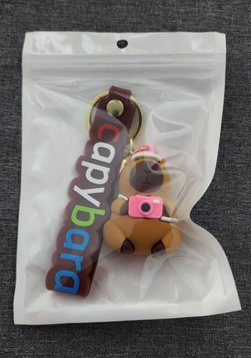 Kawaii Teddy Bear Camera - Bag Charm with Wrist Strap Keychain