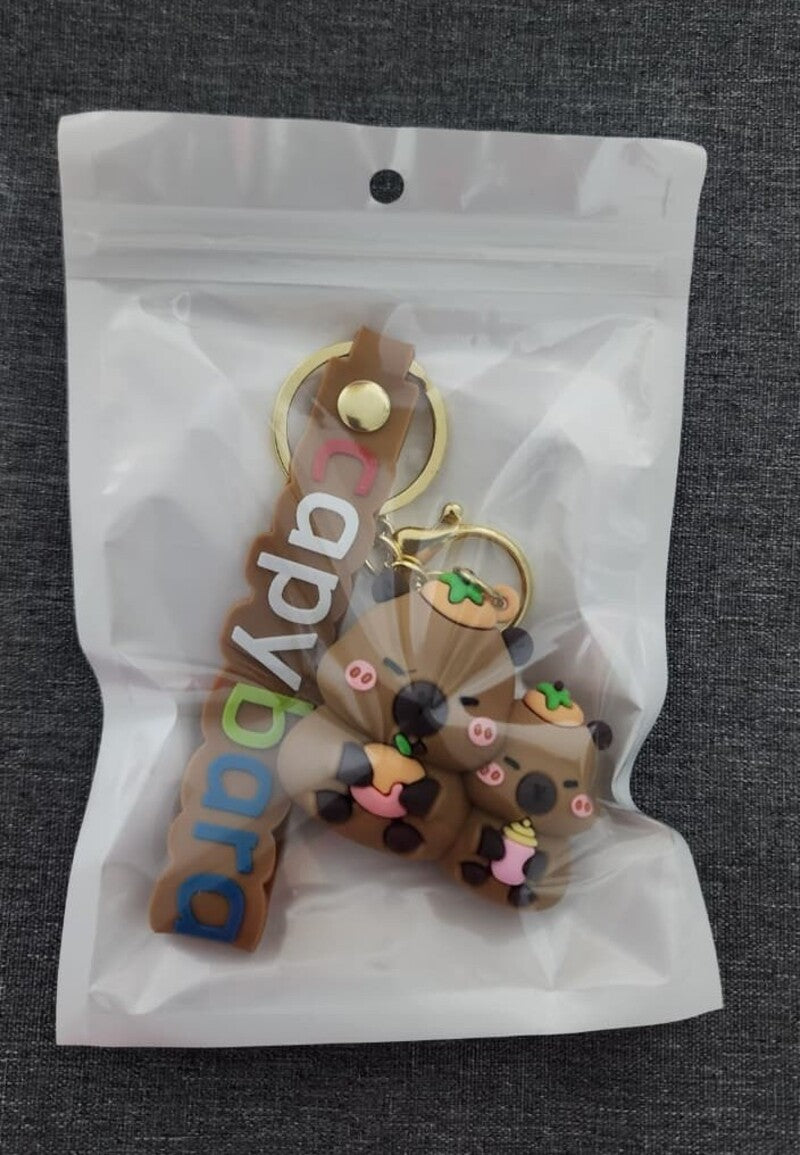 Kawaii Teddy Bear Lovebirds - Bag Charm with Wrist Strap Keychain-2