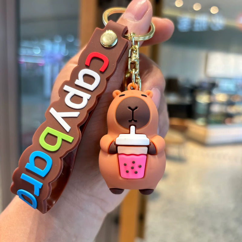 Kawaii Teddy Bear Sipper - Bag Charm with Wrist Strap Keychain-1