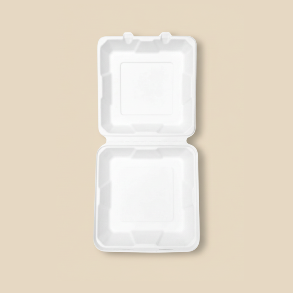 Bagasse Clamshell - 8x8"