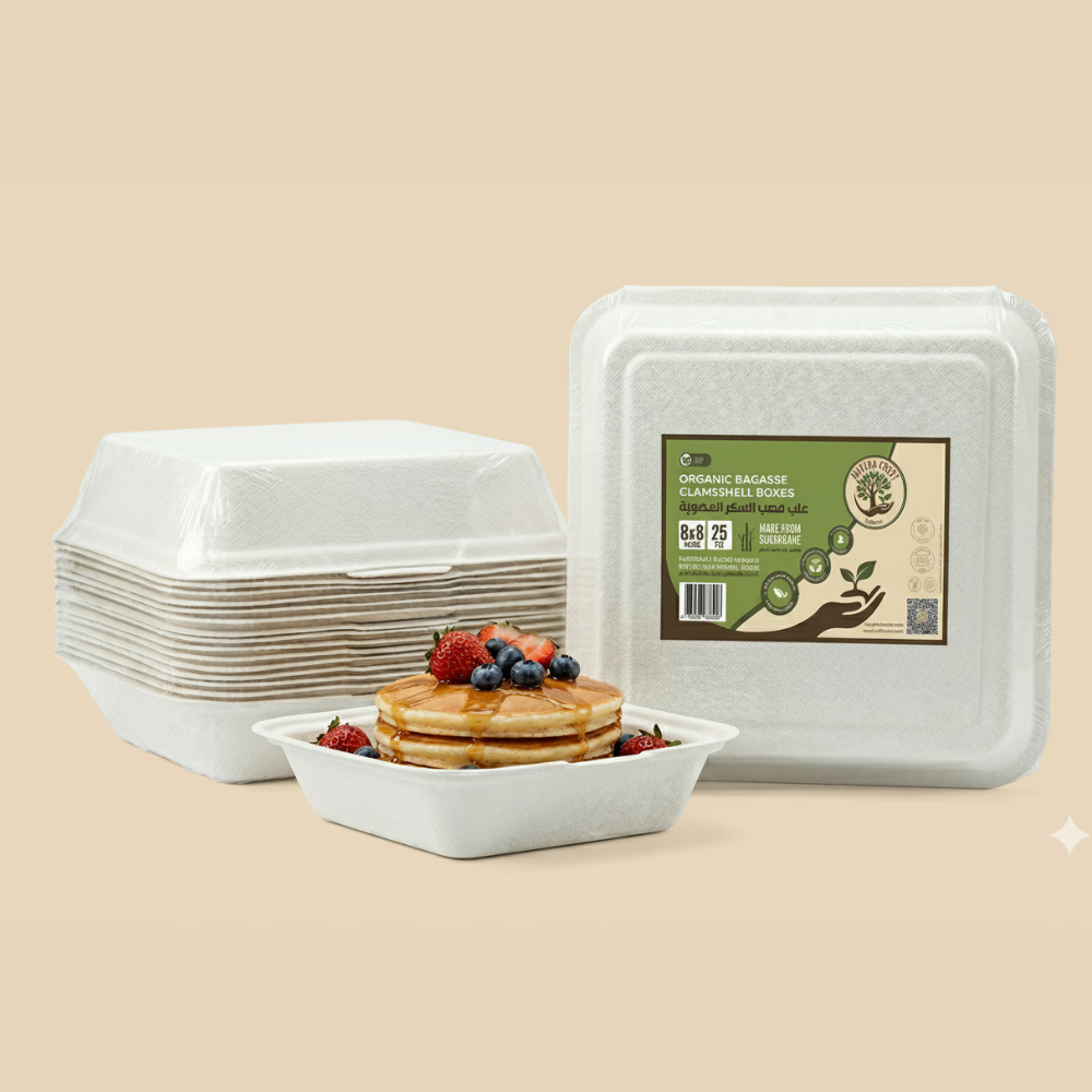 Bagasse Disposable Clamshell Food Container