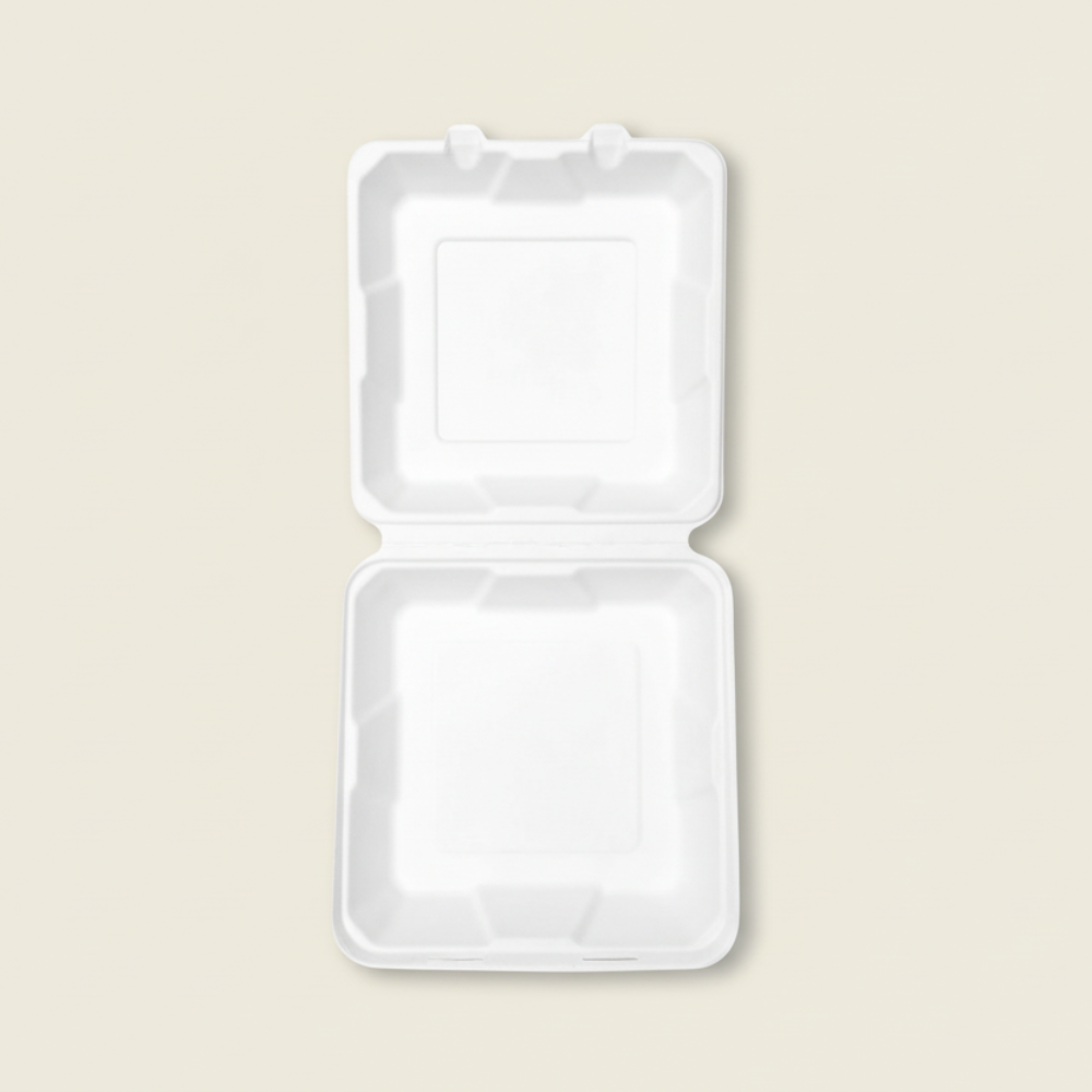 Bagasse Clamshell - 9x9"