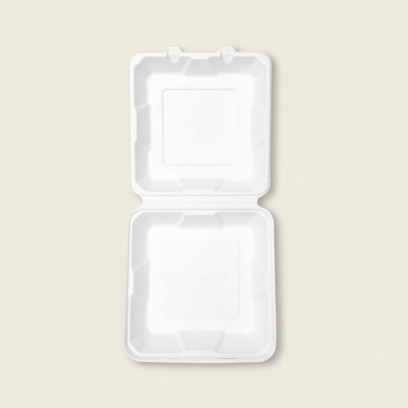 Bagasse Clamshell - 9x9"-2