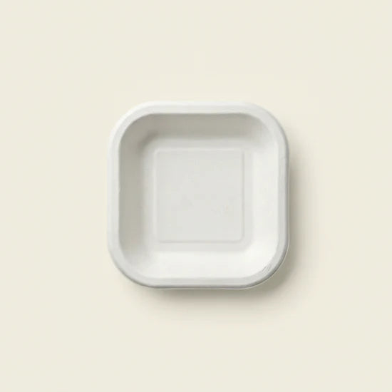 Bagasse Disposable Square Plate (6" 50 psc)-4