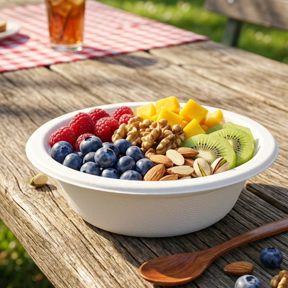 Bagasse Disposable Bowls - 8oz (25 Pcs)-4