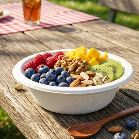 Bagasse Disposable Bowls - 8oz (50 Pcs)-2