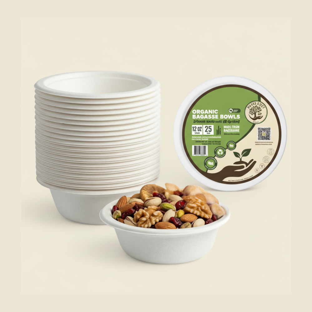 Bagasse Disposable Bowl - 12oz