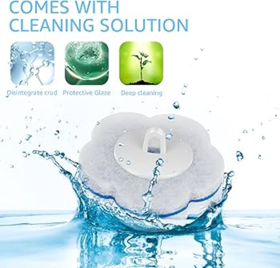 Premium WC Long Handle Cleaning Brush Set with Scented Replaceable Sponge Heads-3