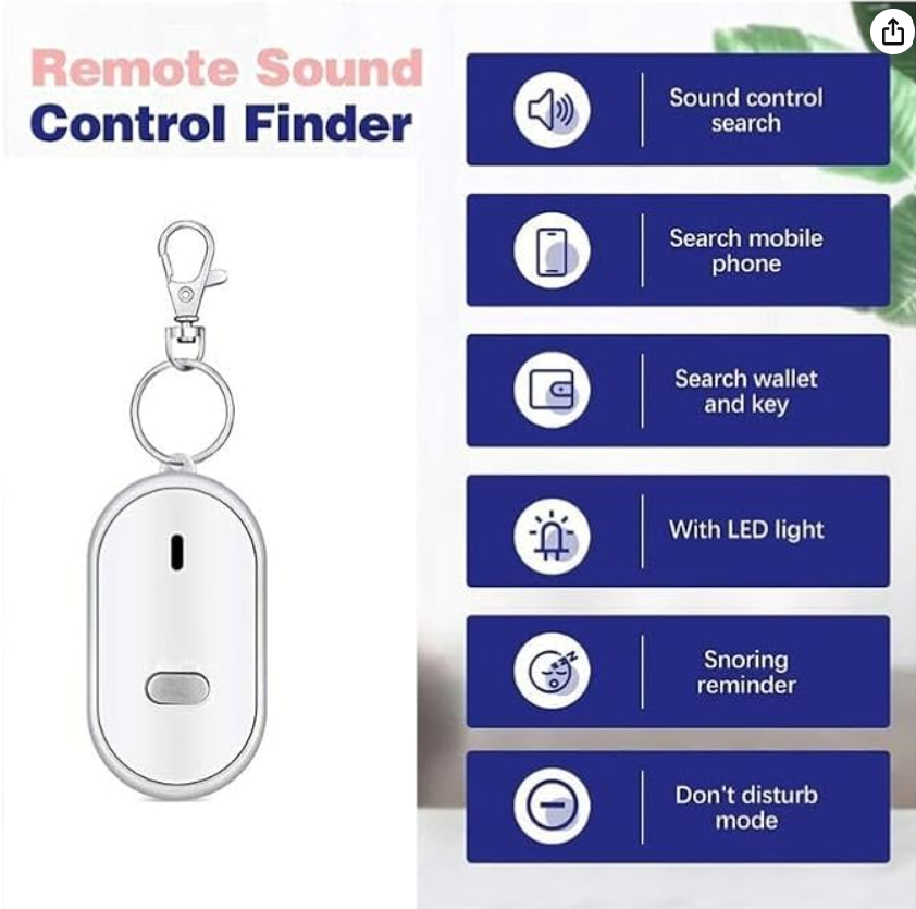 Whistle Key Finder & Light-5