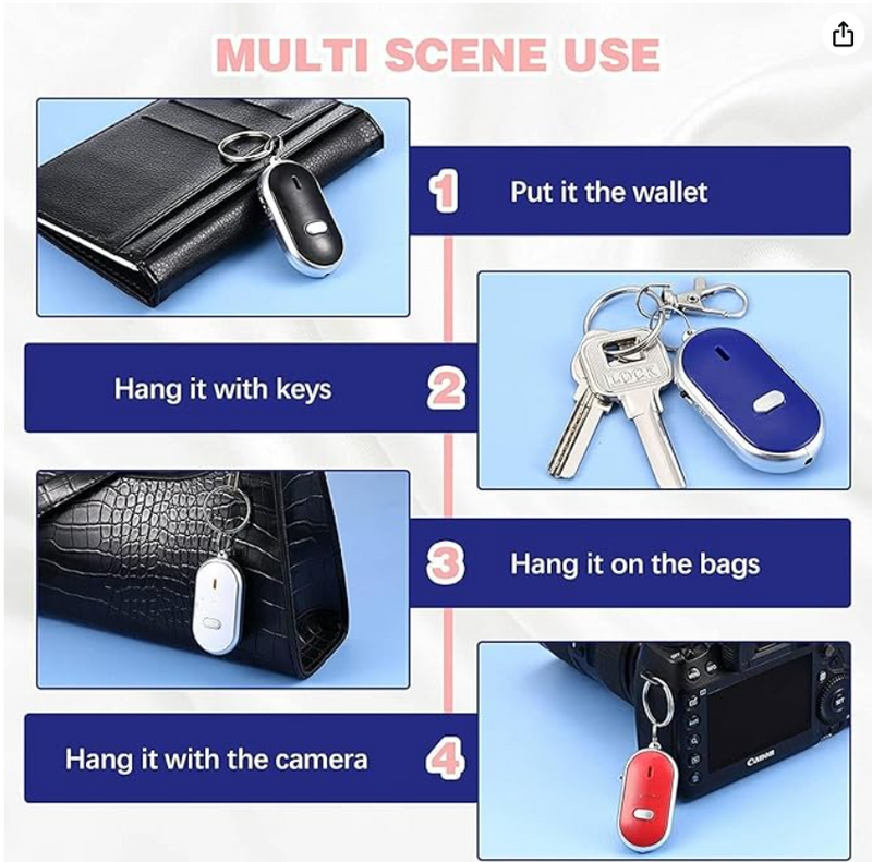 Whistle Key Finder & Light-4