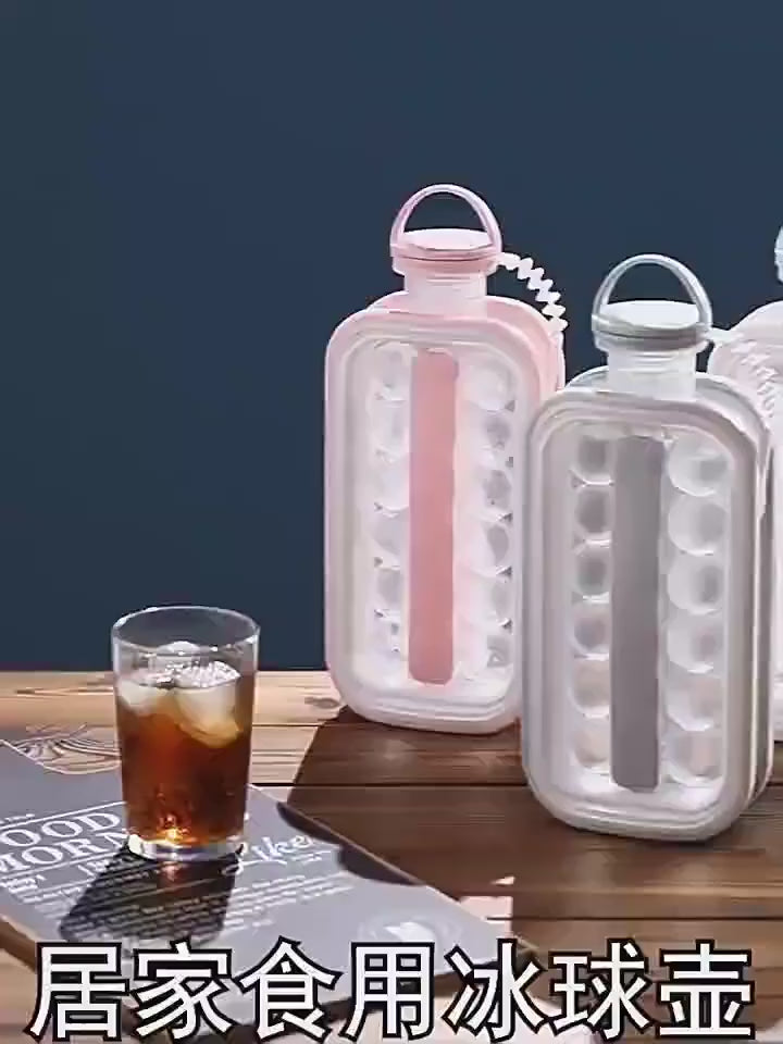 IceSphere Bottle - Perfect Round Ice ball Making Water Bottle - Grey Colour-2