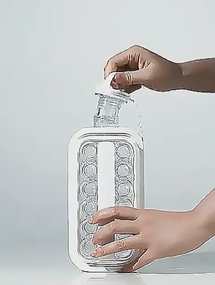 IceSphere Bottle - Perfect Round Ice ball Making Water Bottle - Grey Colour-3