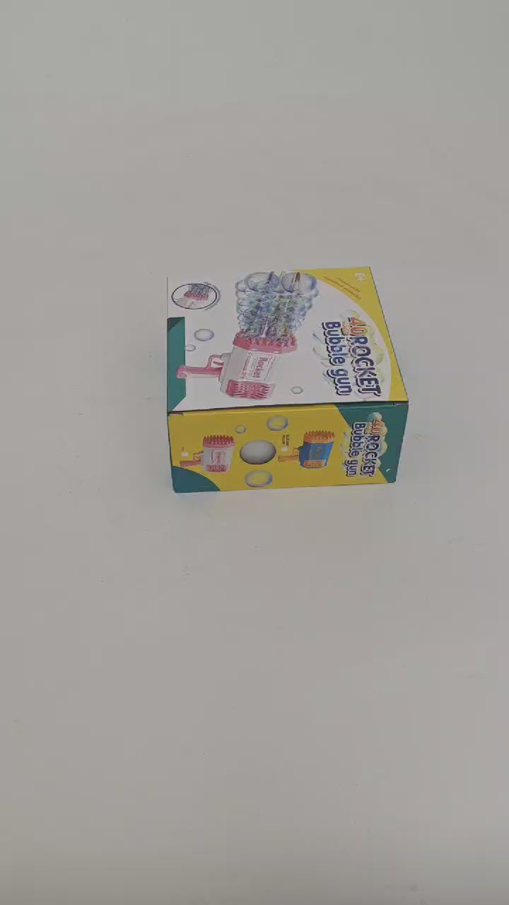 Automatic Bubble Gun Toy – Multi-Bubble Blaster for Kids Outdoor Play & Parties - Pink Colour-6